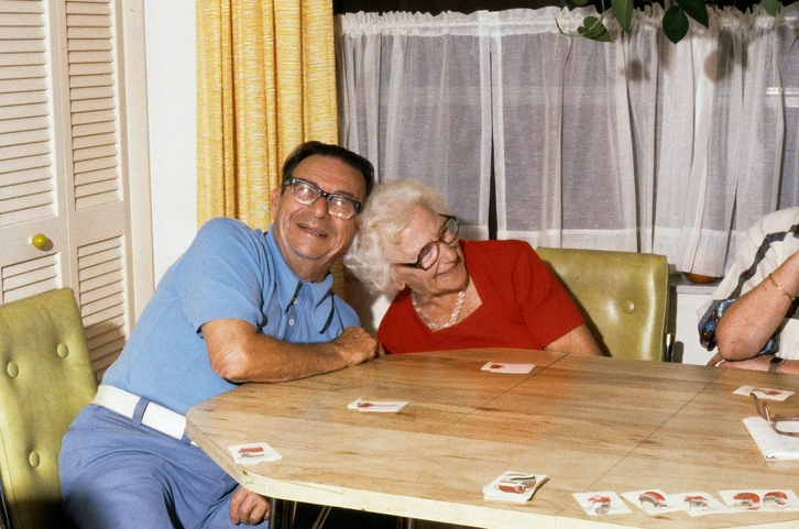 Image of happy senior Dateable couple.