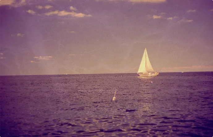 Image of Dateable sailboat at sea.